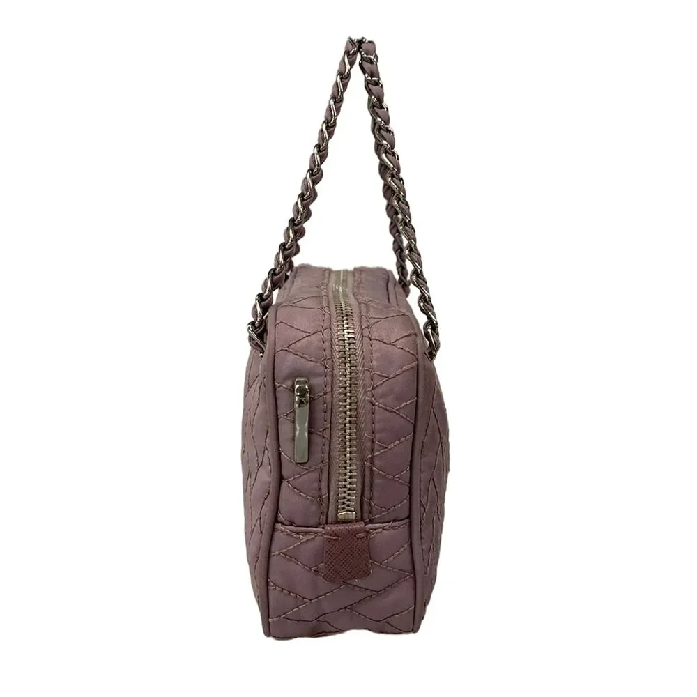 Prada Handbag Light Purple Nylon Leather